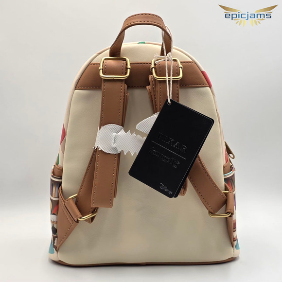 Loungefly Disney Pixar Up Carl & Ellie Christmas Tree Brown Mini Backpack Bag - Picture 6 of 6